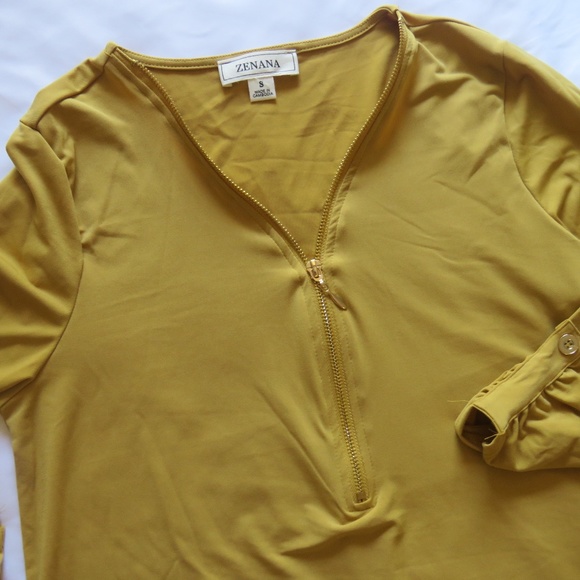 NEW Zenana mustard yellow blouse. - Picture 2 of 4